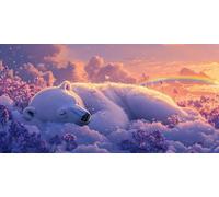 Diamond Painting Adulte Très Grand Format,Peinture Diamant XXL 70x140 cm Rainbow Ours,Loisirs Créatifs Adultes Broderie Diamant Painting Kit Complet Adulte Débutants, Pour la Decoration Chambre f0j839