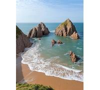 Diamond Painting Adulte Vagues de l'océan Diamond Painting Enfant, 5D Paysage Peinture Diamant Kit Broderie, DIY Cristal Point de Croix Loisirs Créatifs Adultes, pour Décoration 40x50 cm K-2445