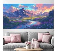Diamond Painting Adulte Vallée De La Rivière Grand Diamond Painting 60x120cm,2026 Nouveau DIY Crystal Art Paysage 5D Full Dril Rhinestone Canvas Broderie Cross Stitch Peinture Diamant Beginner O-94G
