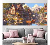 Diamond Painting Adulte Venise Diamond Painting 50x100cm,2026 Nouveau DIY Crystal Art Paysage 5D Full Dril Rhinestone Canvas Broderie Cross Stitch Peinture Diamant pour Beginner Décoration O-466G