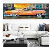 Diamond Painting Adulte Ville Diamond Painting Grand XXL Voiture, 5D Peinture Diamant Loisirs Créatifs Adultes, Point de Croix Activité Manuelle Adulte pour Decoration Maison Murale, 60x180cm, Model79