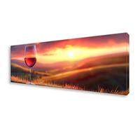 Diamond Painting Adulte Vin Peinture Diamant Coucher de Soleil Broderie Diamant Kit Complet, Diamond Painting Grand Format 20x60 cm, DIY 5D Cristal Point de Croix pour Decoration Maison Cadeau W0-300