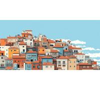Diamond Painting Adulte XXL 100x200 cm Rêve 5D DIY Kit Diamant Painting Architecture avec Peinture Accessoires Adultes DéButants, Broderie Diamant Point de Croix Tableau pourDéCoration Murale C-208