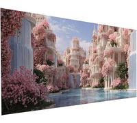 Diamond Painting Adulte xxl Fleurs 30x60 cm Peinture Diamant Architecture 5D Broderie Diamant kit Complet Accessoires DIY Activité Manuelle Adulte Point de Croix Painting pour Decoration Maison S-246