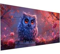 Diamond Painting Adulte xxl Hibou 25x50 cm Peinture Diamant Fleurs 5D Broderie Diamant kit Complet Accessoires DIY Activité Manuelle Adulte Strass Point de Croix Painting pour Decoration Maison S-527