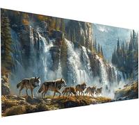 Diamond Painting Adulte xxl Loup 20x40 cm Peinture Diamant Automne 5D Broderie Diamant kit Complet Accessoires DIY Activité Manuelle Adulte Strass Point de Croix Painting pour Decoration Maison S-224