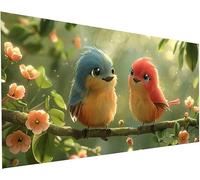 Diamond Painting Adulte xxl Oiseau 50x100 cm Peinture Diamant Fleur 5D Broderie Diamant kit Complet Accessoires DIY Activité Manuelle Adulte Strass Point de Croix Painting pour Decoration Maison S-688