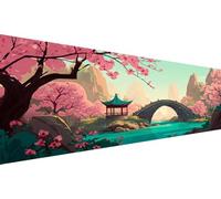 Diamond Painting Adulte xxl Pavillon,Pont 5d Diamond Painting Enfant 70x140cm Broderie Diamant Kit Complet Activité Manuelle Adulte,MosaïQue Diy Strass Point De Croix Pour Murale DéCoration L1-323