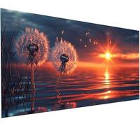 Diamond Painting Adulte xxl Pissenlit 55x110 cm Peinture Diamant Coucher Soleil 5D Broderie Diamant kit Complet Accessoires DIY Activité Manuelle Adulte Point de Croix pour Decoration Maison S-692