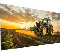 Diamond Painting Adulte xxl Tracteur 90x180 cm Peinture Diamant Champ 5D Broderie Diamant kit Complet Accessoires DIY Activité Manuelle Adulte Point de Croix Painting pour Decoration Maison S-350