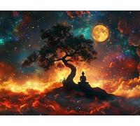 Diamond Painting Adulte Zen Diamond Painting Enfant, 5D Peinture Diamant Paysage Strass Point de Croix Broderie Diamant Kit Complet, pour Noël Décoration Murale Maison Cadeaux 70 x 100 cm C-2348