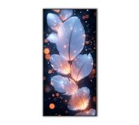 Diamond Painting Adultes Enfants, Diamond Painting Blanc Plume 100 x 200, Peinture Diamant Bricolage Activité Manuelle Adulte Broderie Diamant Grand Format Automne Tableau Decoration Murale Q-29