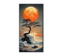 Diamond Painting Adultes Enfants, Diamond Painting Vagues de l'océan Arbres 20 x 40, Peinture Diamant Bricolage Activité Manuelle Adulte Diamant Grand Format Automne Tableau Decoration Murale Q-761