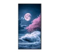 Diamond Painting Adultes Enfants, Diamond Painting Vagues de l'océan Arbres 20 x 40, Peinture Diamant Bricolage Activité Manuelle Adulte Diamant Grand Format Automne Tableau Decoration Murale Q-757