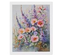 Diamond Painting Adultes, Peinture Diamant Kits, Fleurs 5D Diamond Painting Complet, Diamant Strass Point de Croix Cristal Artisanat pour Murale Décoration, Cadeaux pour Femmes 80 x 100cm H-1075