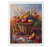 Diamond Painting Adultes, Peinture Diamant Kits, Fruits 5D Diamond Painting Complet, Diamant Strass Point de Croix Cristal Artisanat pour Murale Décoration, Cadeaux pour Femmes 30 x 40cm H-1006