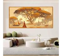 Diamond Painting Afrique 90x180cm, 2026 DIY Peinture Diamant Adulte Prairie, Broderie Diamant Round Diamond-Painting Strass Cristal Point de Croix Mosaique Loisir Creatif pour Maison Décoration O-670X