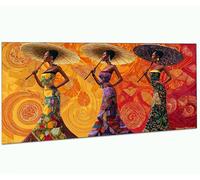 Diamond Painting Afrique, DIY 5D Femme Diamond Painting Adulte, Peinture Diamant Activité Manuelle Adulte Kit Complet, Bricolage Diamant Broderie Cristal Arts Artisanat pour Home Decor 60x120cm 0R-85