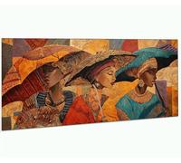 Diamond Painting Afrique, DIY 5D Femme Diamond Painting Adulte, Peinture Diamant Activité Manuelle Adulte Kit Complet, Bricolage Diamant Broderie Cristal Arts Artisanat pour Home Decor 40x80cm 0R-82
