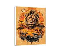 Diamond Painting Afrique Lion Peinture Diamant Adulte Kit 5D Complet, Accessoires Inclus, Activité Manuelle et Loisir Créatif Adultes, Décoration Murale Maison 35x50cm, Geschenke für Frauen 0a-190