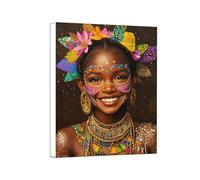 Diamond Painting Afrique Peinture Diamant Adulte Femme Kit DIY de Diamond Painting 5D Complet, Activité Manuelle Adulte, Kit d'Art Diamant pour Débutants, Décoration Murale pour Maison 20x30cm 0a-186