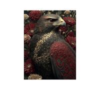 Diamond Painting Aigle Strass Peinture Numero Adulte Fleur Cristal Art Canevas Kit Complet Adulte 55x40CM, Couleur Full Drill Kit Broderie Peinture Diamant pour Decoration Maison Cadeau Femme 258-2114