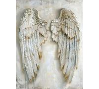 Diamond Painting Aile Ange Peinture Diamant,Broderie Diamant Kit Complet Point de Croix,5D DIY Diamant Painting Perle Diamant a Coller Tableau en Perles à Coller,Murale Chambre Décoration 65x80cm 411X