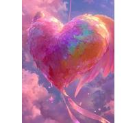 Diamond Painting Amour Aile Diamond Painting Enfant Complet Kits, 5D DIY Rond Broderie Diamant Kits, Loisirs Créatifs Adultes, Peinture Diamant pour Decoration Murale Cadeau Femme 60x80 cm - YZ250962I