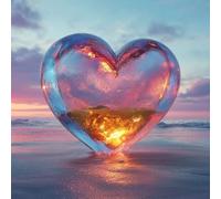 Diamond Painting Amour, Diamond Painting Adulte verre Kits, Canevas Enfant Peinture Diamant, Broderie Diamant Loisirs CréAtifs Adultes Pour Decoration Chambre, IdéAl Cadeau Femme 90x90cm 5-1