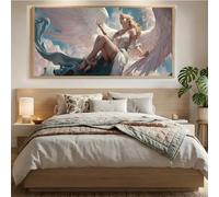 Diamond Painting Ange, Canevas Kit Complet Adulte Kit,DIY Diamond Painting Paysage Broderie Diamant,Point de Croix Enfant Débutants Artisanat Kit, 5D Peinture Diamant,Décoration Murale,40x80cm Mq-922