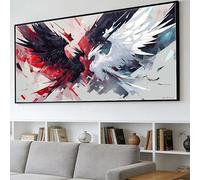 Diamond Painting Ange Diamond Painting Grand Format 60x120cm, DIY Peinture Diamant Adulte Oiseau 5D Strass Gemmes Mosaïque Broderie Point de Croix Loisirs Créatif Adultes Décoration Cadeau O-383Y