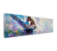 Diamond Painting Ange Peinture Diamant Adulte Couple Broderie Diamant Kit Complet, 5D Diamond Painting Grand Format, Bricolage Strass Point de Croix Art pour Decoration Maison Cadeau 210x70 cm D0-383