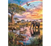 Diamond Painting Animal 5D Diamond Painting Adulte Rainbow, DIY Peinture Diamant Adulte Full Drill Strass Point de Croix Kits, Broderie Diamant pour Décoration Murale Maison Cadeau 100x130cm Y-9701