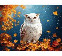Diamond Painting Animal 5D Diamond Painting Enfant Hibou Peinture Diamant Adulte, DIY Broderie Diamant Kit Complet, Loisirs Créatifs Adultes, Convient Pour La Décoration Murale Maison 80x110cm 0Y-867