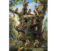 Diamond Painting Animal Diamond Painting Adulte, Enfant, DIY 5D écureuil Diamond Painting Kit Complet, Square Diamant Strass Point de Croix Painting pour Murale Décoration, Cadeau Femme 40x50 cm F-6