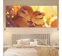 Diamond Painting Animal Diamond Painting Adulte Enfant XXL, 2026 New 5D Loisirs Créatifs Adultes Bricolage Broderie Diamant Peinture Diamant Artisanat Strass Point de Croix, Écureuil 50x120cm Z-S493