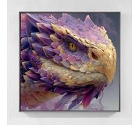 Diamond Painting Animal Diamond Painting Enfant, Dragon Peinture Diamant Adulte Bricolage 5D Cristal Strass Point de Croix Broderie Diamant Kit Complet Decoration Chambre Cadeau Femme 45x45cm m3-4fg