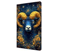 Diamond Painting Animal Mouton DIY Full Drill Diamond Painting Enfant, Large Peinture Diamant Adulte Kit Complet, Broderie Point De Croix Diamant Arts Craft Kit, Décoratio D'intérieur 40x80cm J-640