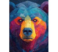 Diamond Painting Animal Ours Diamond Painting Enfant, 5D Broderie Diamant Grand Format, Loisirs Créatifs Adultes, Rond Diamant DIY Kit pour Cadeau Femme Tableau Decoration Maison 70x95 cm -YZ250851C