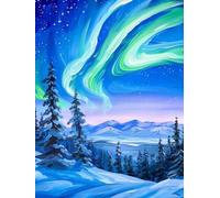 Diamond Painting Arbre, 5D Diamond Painting Adulte ScèNe De Neige, DIY Activité Manuelle Adulte, Broderie Diamant Artisanat Strass Point de Croix Kit, pour Décoration Murale Maison 30x40cm H-4987