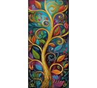 Diamond Painting arbre Broderie Diamant Grand Format 60 X 30 cm, 5D Diamond Painting Feuille Diamant Painting Adulte&Enfant, DIY Mosaïque Peinture Diamant Cristal Art, pour Decoration Murale Salon