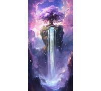 Diamond Painting Arbre De La Vie, 5D Diamond Painting Adulte Grand Format Automne Kit Broderie Tableau Diamant Complet Rond, Loisirs Créatifs Adultes Diamant Point de Croix Peinture 50x100cm I-98415N