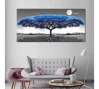 Diamond Painting arbre de vie bleu， Broderie Diamant Peinture, DIY 5D Diamant Painting Grand Format 70x180cm Canevas Kit Complet Strass Point de Croix Tableau Perle Diamant Art Maison Decor Cadeau