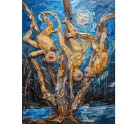 Diamond Painting Arbre Diamond Painting Adulte Singe Broderie Diamant 20x30cm, Bricolage Peinture Diamant Activité Manuelle Canevas Point de Croix Cristal Paintings pour Decoration Murale 6X-963