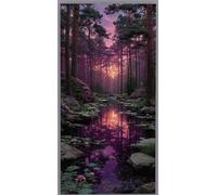 Diamond Painting Arbre Peinture Diamant Adulte, 5D Broderie Diamant Rivière Diamond Painting Enfant Bricolage Cristal Point de Croix Tableau Strass Puzzle, Tableau Decoration Murale 100x200cm e15-fr0