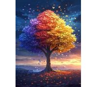 Diamond Painting Arbre, Peinture Diamant Couleur Diamond Painting Adulte Grand Format 20 x 30 cm, 5D DIY Broderie Diamant Point de Croix Loisirs Créatifs Adultes pour Decoration Maison -zjn2506FI
