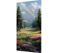 Diamond Painting Arc-en-ciel Peinture Diamant Adulte, Paysage Diamond Painting Adulte Grand Format 50x100cm Cristal Strass Point de Croix Broderie Diamant Kit pour Murale Decoration Maison fr0-k10