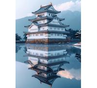 Diamond Painting Architecture, 5D Diamond Painting Adulte RivièRe, DIY Peinture Diamant Loisirs Créatifs Adultes, Full Drill Broderie Diamant Kit Complet, Decoration Maison Cadeau 100x135cm Q-5373