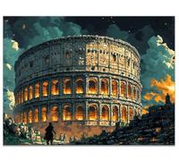 Diamond Painting Architecture Diamond Painting Adulte, Paysage Peinture Diamant Enfant, DIY Kit Broderie Diamant Cristal Strass Embroidery Point de Croix Paintings Decoration Murale 120x90 cm Y9-675