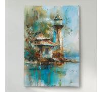 Diamond Painting Architecture Diamond Painting Adulte Phare Canevas Kit Complet Adulte, Peinture Diamant Enfant, perle Diamont Broderie Diamant Art Accessoires Set pour Cadeau 30 x 40 cm PjY1496 B-5